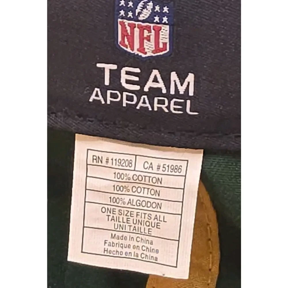 Green‎ Bay Packers Reebok Team Apparel Strapback Cap NFL Green Football Hat